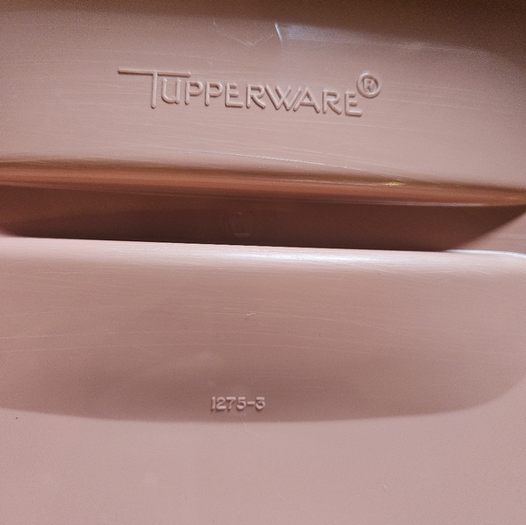 Tupperware Microwave Steamer Serving Bowl 3 Piece Dusty Rose Pink 1273-3 Vintage - Picture 4 of 14